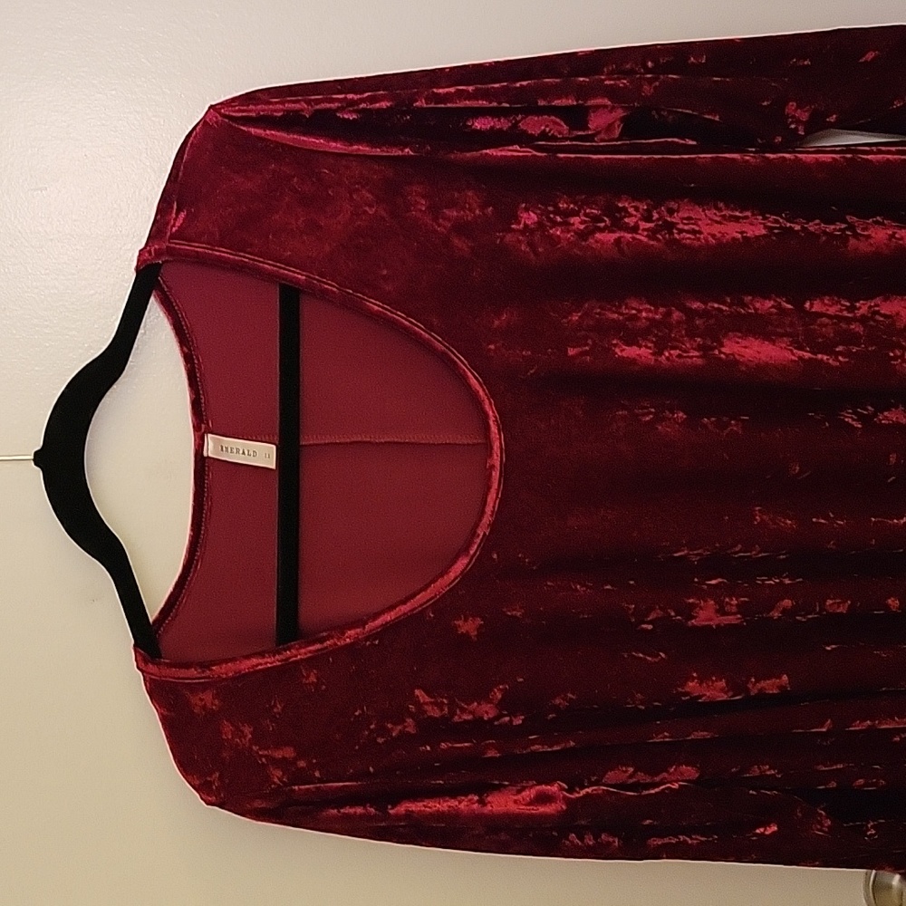 Burgundy Crushed Velvet Tunic